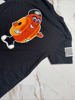 Rogue Fitness T-shirt State Street Brats Hot Dog Logo Sz S Spellout Crossfit